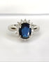 Bague Marguerite Saphir Sri - lankais 2.21 carats & Diamants 0.43 carat "Anna" - Elliade Paris