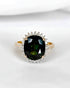 Bague Marguerite Saphir Vert 4.51 carats & Diamants "Carmen" - Elliade Paris