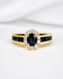 Bague Marguerite Saphirs 0.84 carat & Diamants 0.25 carat "Valentine" - Elliade Paris
