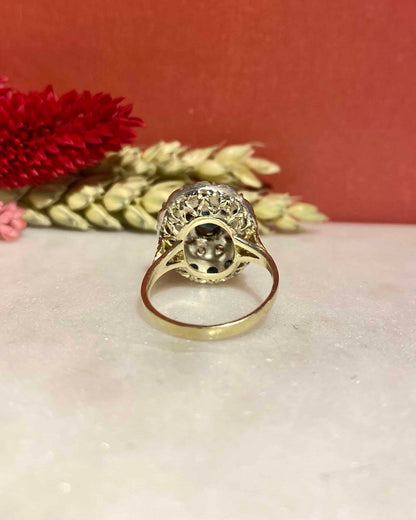Bague Marguerite Saphirs 1.3 carat &amp; 10 Diamants &quot;Tatiana&quot; - Elliade Paris