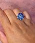 Bague Marguerite Saphirs de Ceylan 5.58 carats & Diamants 5.73g "Jessica" - Elliade Paris