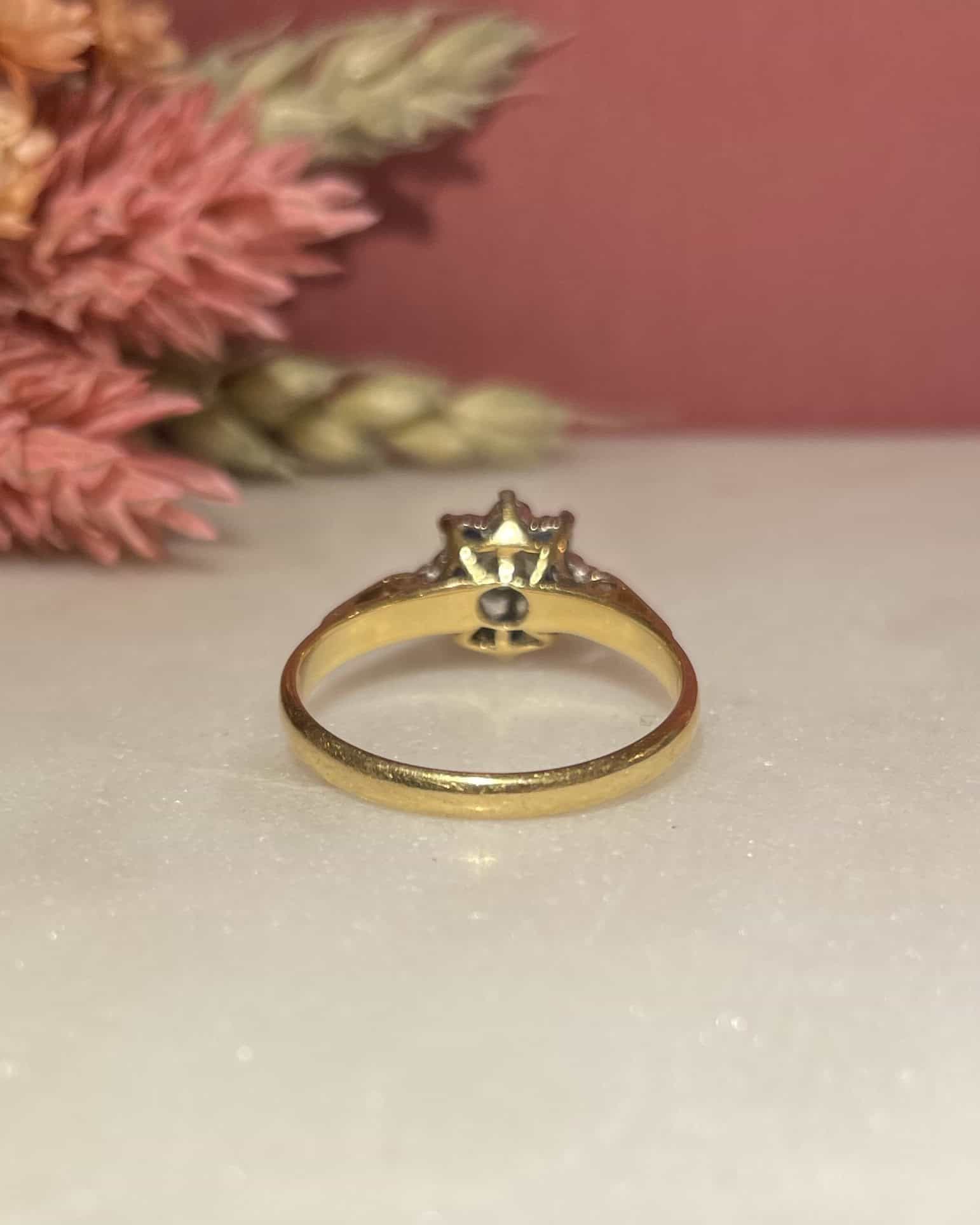 Bague Marguerite Saphirs &amp; Diamant &quot;Bleuenn &quot; - Elliade Paris
