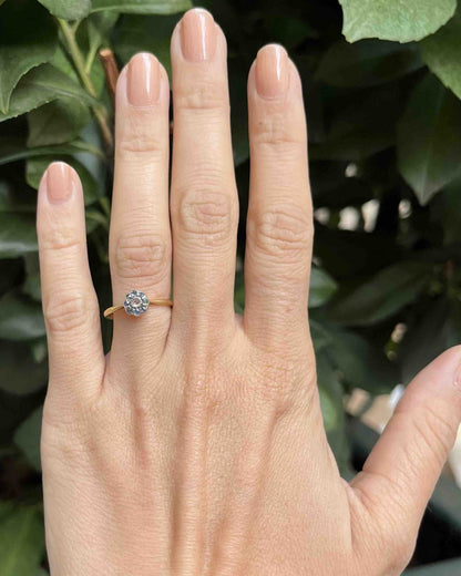Bague Marguerite Saphirs &amp; Diamant &quot;Solvic&quot; - Elliade Paris