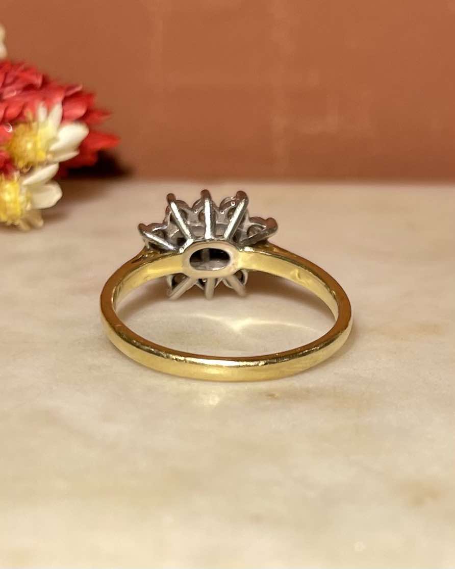 Bague Marguerite Saphirs &amp; Diamants "Wallie" - Elliade Paris
