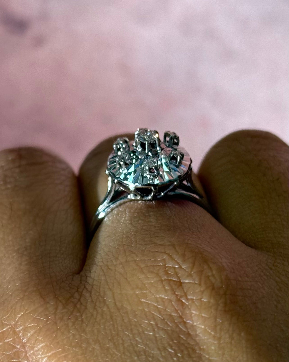 Bague Marguerite Style Art-Déco Diamants "Alexandrine" - Elliade Paris