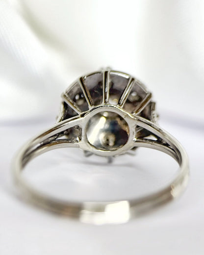 Bague Marguerite Style Art-Déco Diamants "Alexandrine" - Elliade Paris