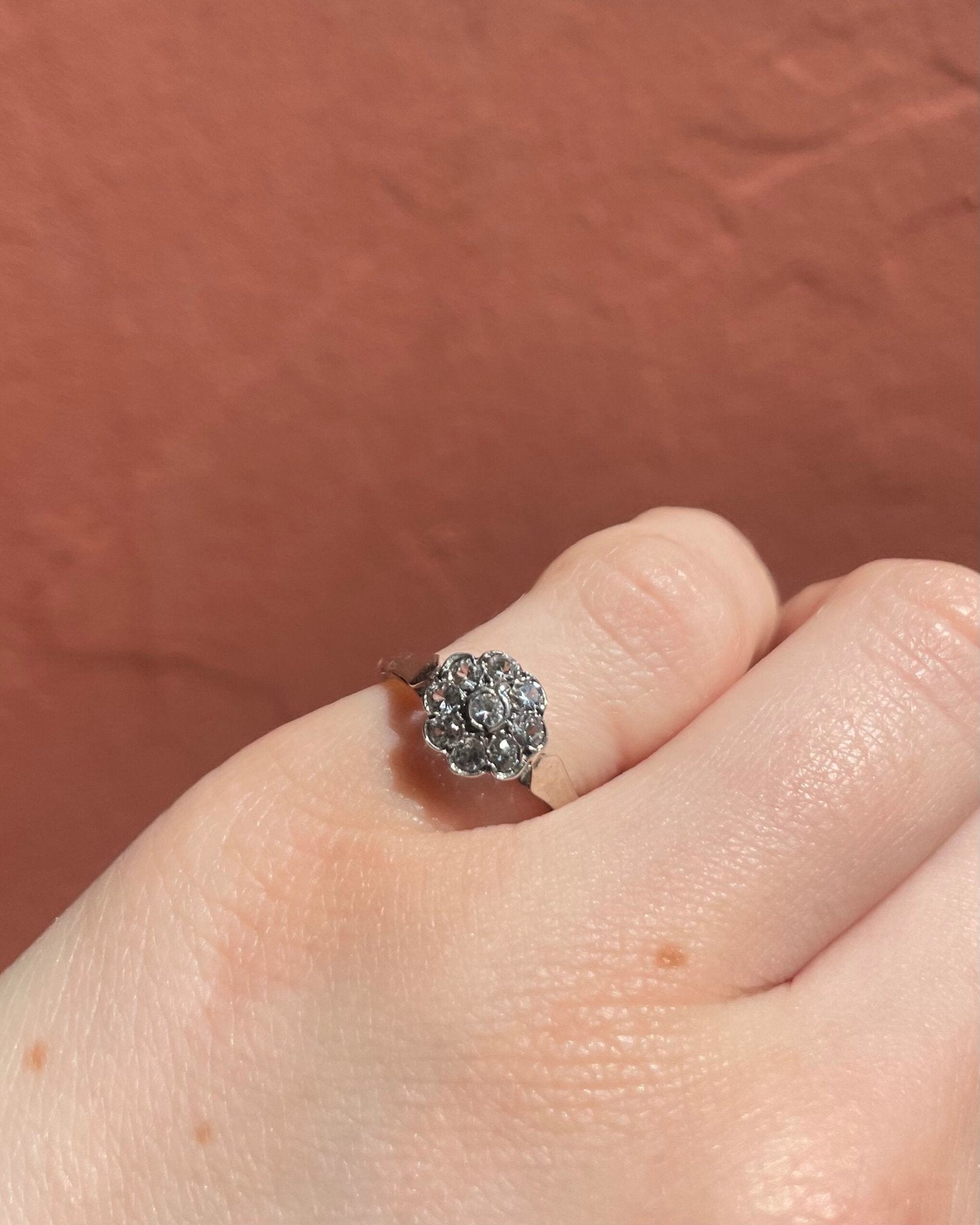 Bague Marguerite Style Art - Deco Diamants "Lianna" - Elliade Paris