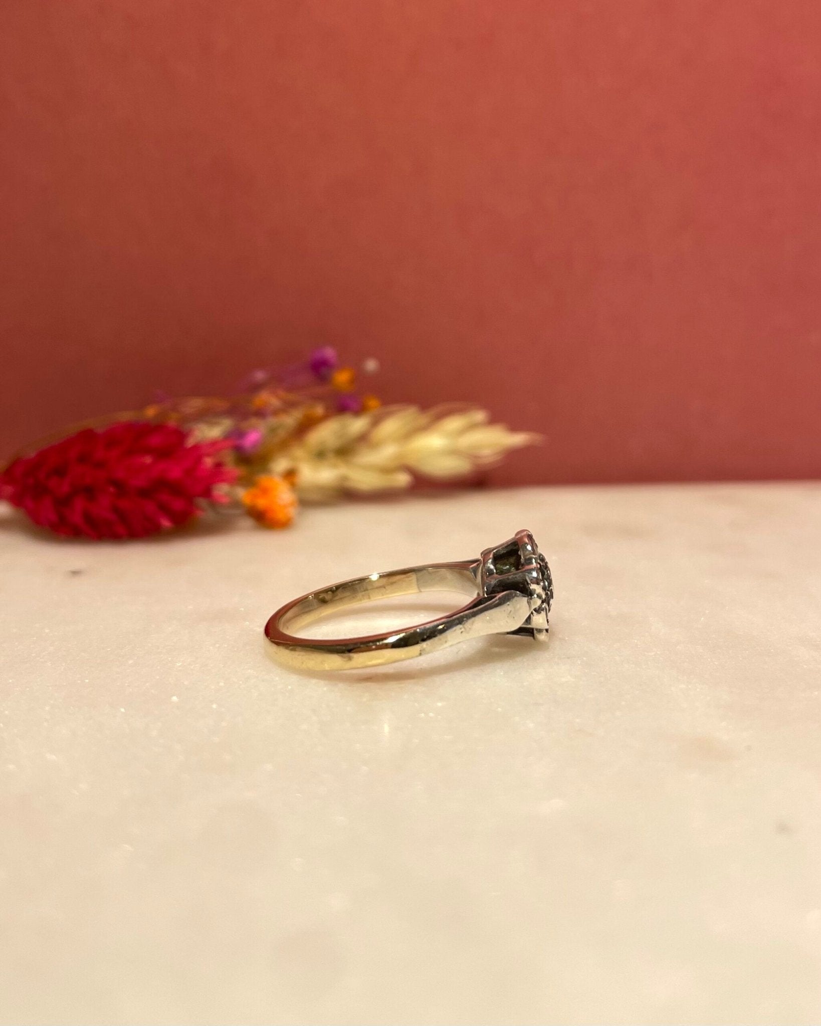 Bague Marguerite Style Art - Deco Diamants "Lianna" - Elliade Paris