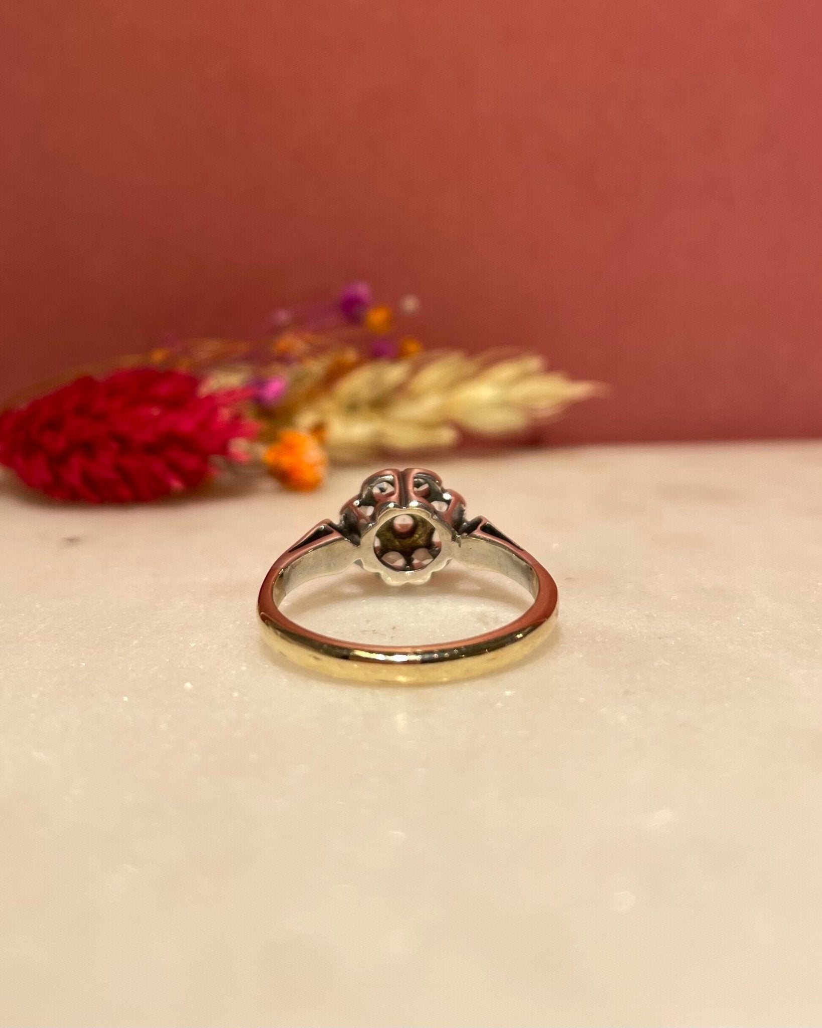 Bague Marguerite Style Art - Deco Diamants "Lianna" - Elliade Paris