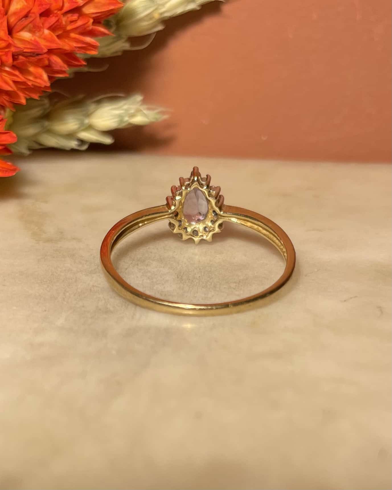 Bague Marguerite Tanzanite 0.40 carat &amp; Diamants "Chedine" - Elliade Paris