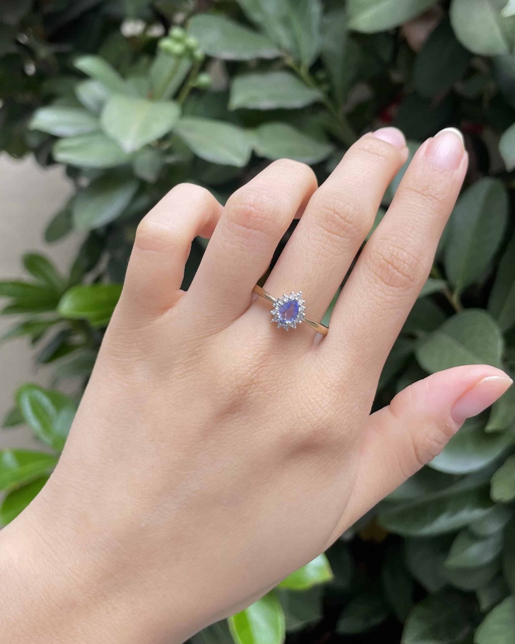 Bague Marguerite Tanzanite 0.40 carat &amp; Diamants "Chedine" - Elliade Paris