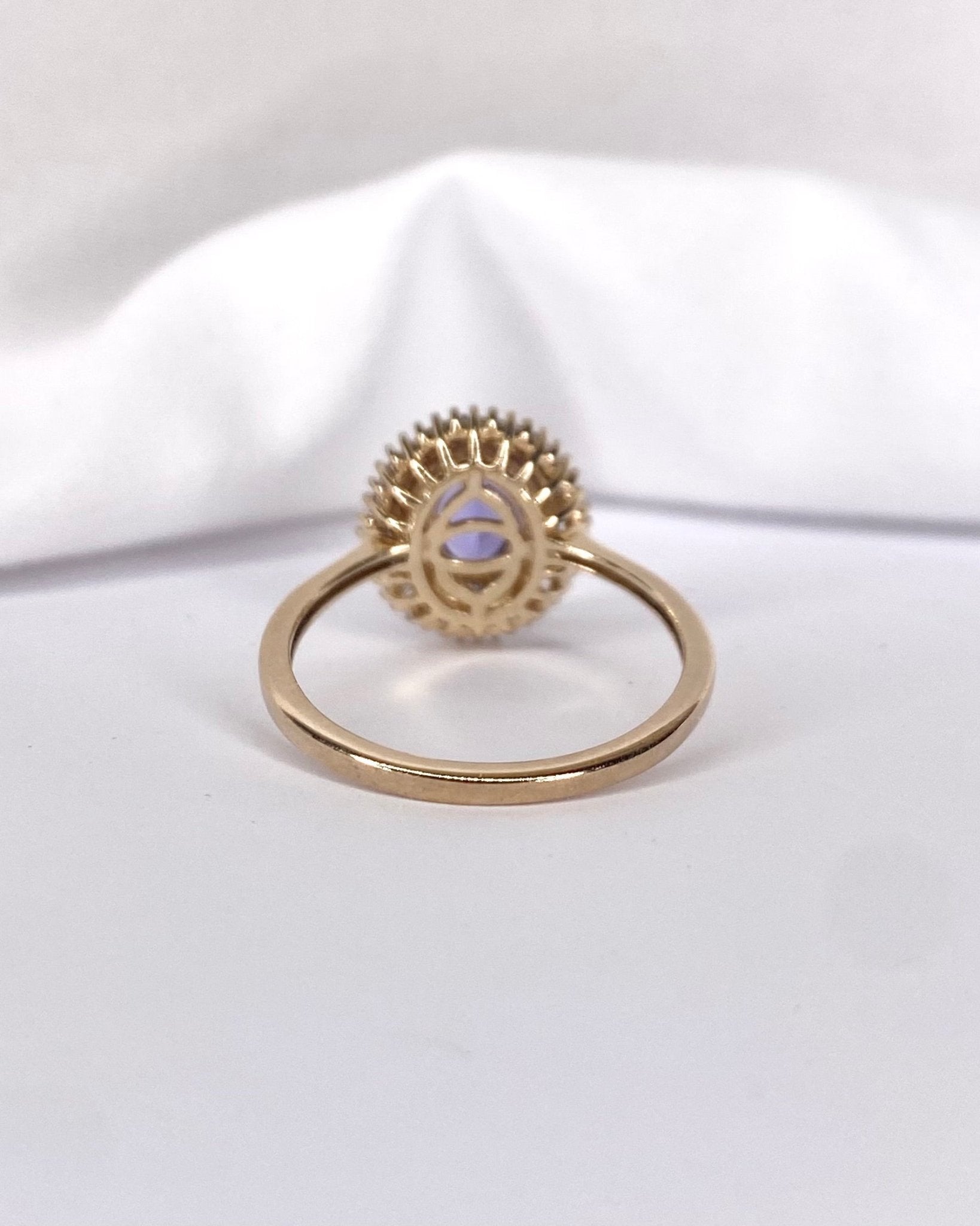 Bague Marguerite Tanzanite 0.80 carat &amp; Diamants "Fanny" - Elliade Paris