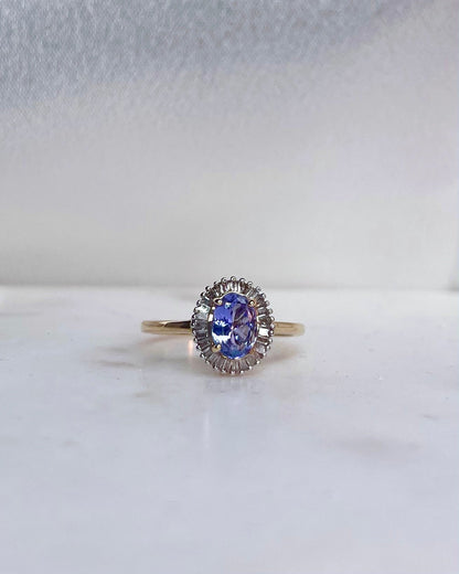 Bague Marguerite Tanzanite 0.85 carat &amp; Diamants “Quitterie” - Elliade Paris