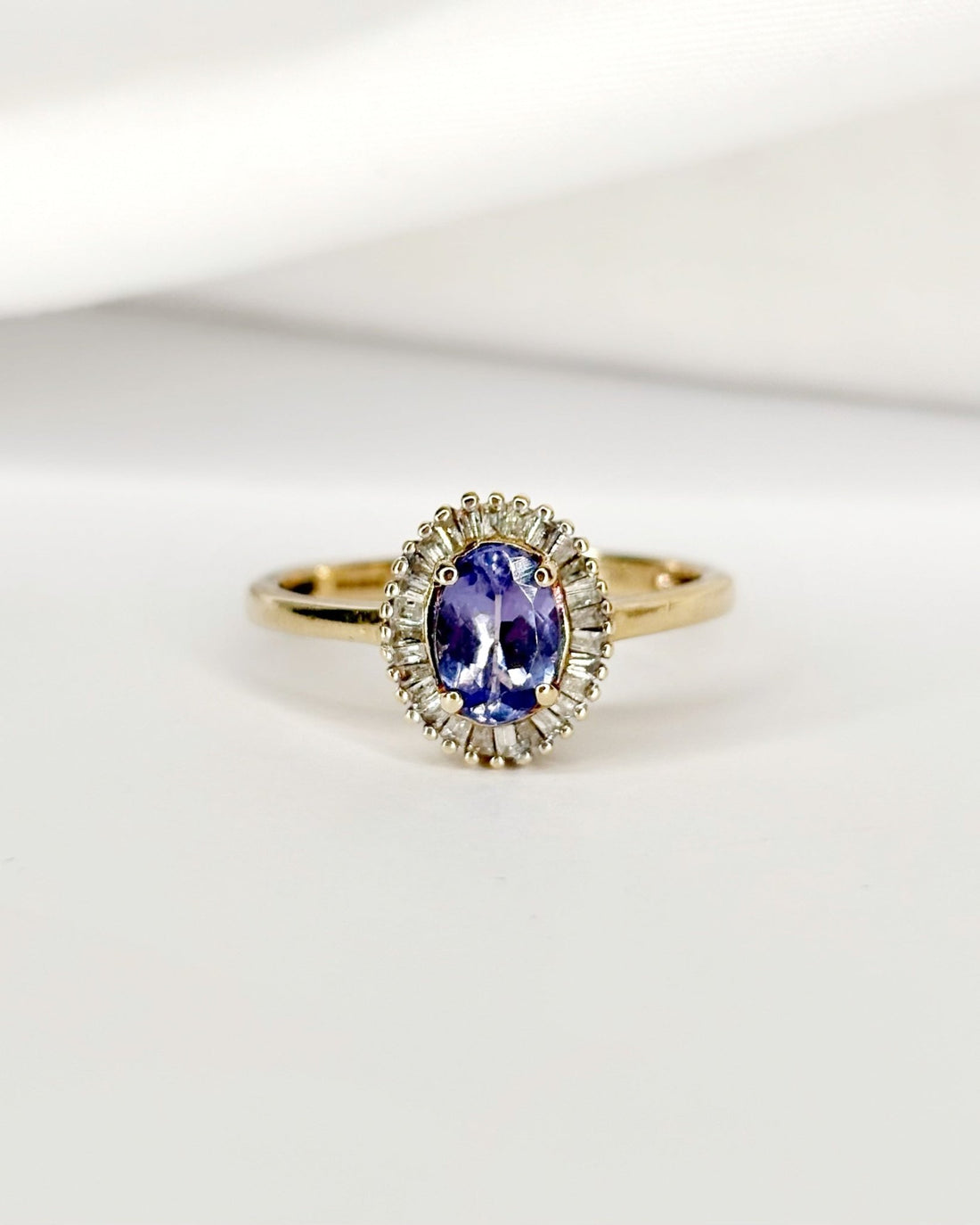 Bague Marguerite Tanzanite 0.85 carat &amp; Diamants "Violetta" - Elliade Paris