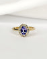 Bague Marguerite Tanzanite 0.85 carat & Diamants "Violetta" - Elliade Paris