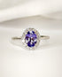 Bague Marguerite Tanzanite 0.93 carat & Diamants 0.31 carat "Haria" - Elliade Paris