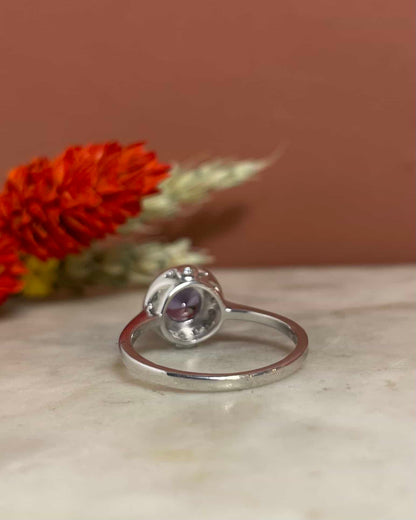 Bague Marguerite Tanzanite 1 carat &amp; 18 Diamants &quot;Zanelle&quot; - Elliade Paris