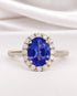 Bague Marguerite Tanzanite 1.65 carat & Diamants 0.32 carat 4.14g "Lina" - Elliade Paris