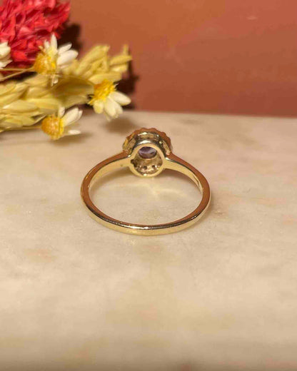 Bague Marguerite Tanzanite &amp; Diamants &quot;Araly&quot; - Elliade Paris