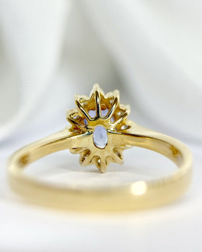 Bague Marguerite Tanzanite &amp; Diamants "Asma" - Elliade Paris