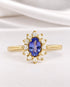 Bague Marguerite Tanzanite & Diamants "Asma" - Elliade Paris
