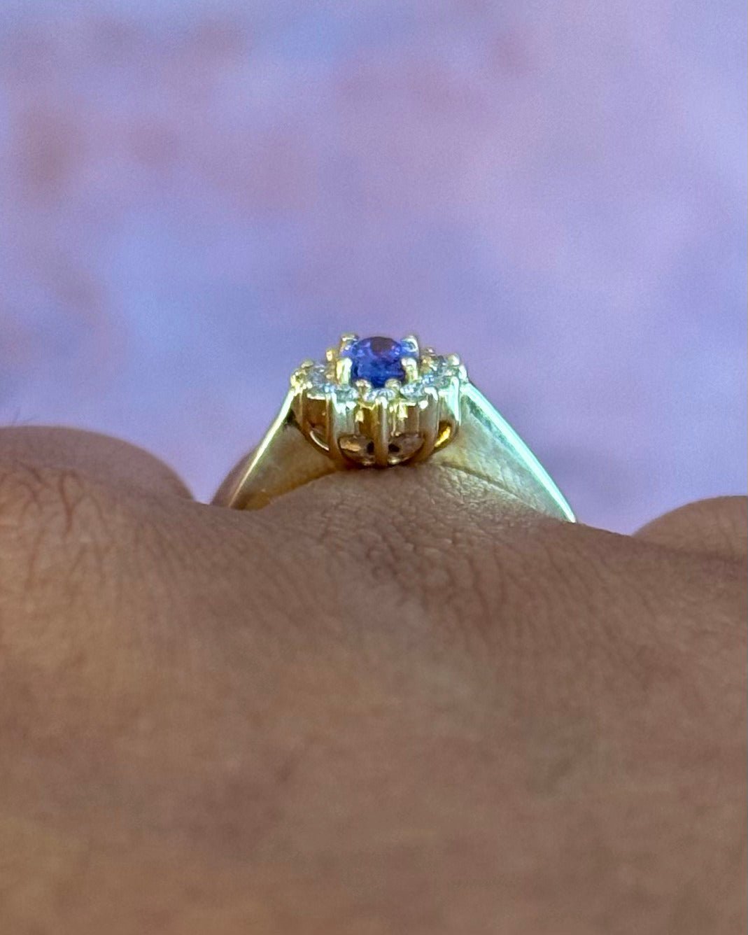 Bague Marguerite Tanzanite &amp; Diamants "Asma" - Elliade Paris