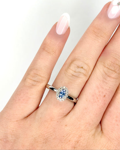 Bague Marguerite Tanzanite &amp; Diamants "Léana" - Elliade Paris