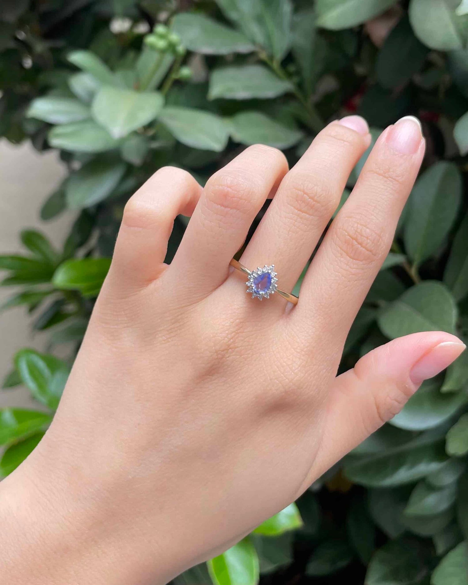 Bague Marguerite Tanzanite 0.40 carat &amp; Diamants  &quot;Chedine&quot;