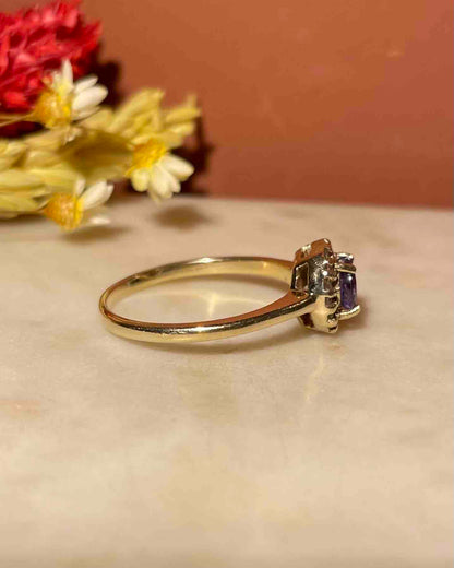 Bague Marguerite Tanzanite &amp; Diamants &quot;Araly&quot;