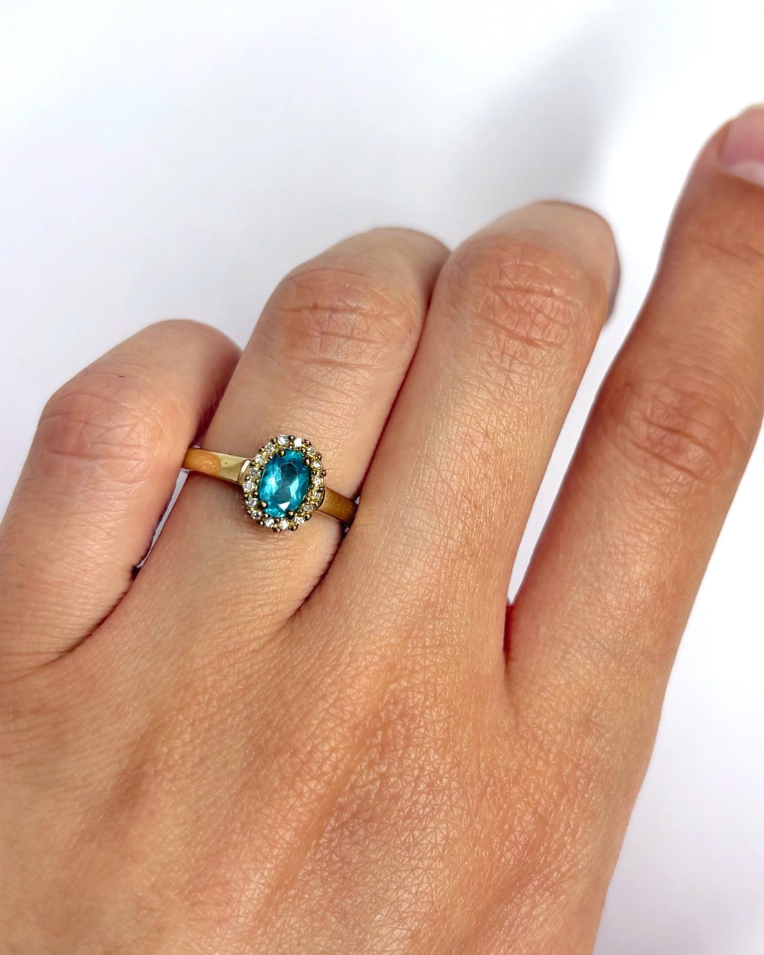 Bague Marguerite Topaze 0.58 carat &amp; Diamants "Mila" - Elliade Paris