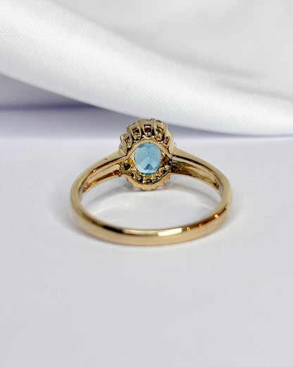 Bague Marguerite Topaze 0.58 carat &amp; Diamants "Mila" - Elliade Paris