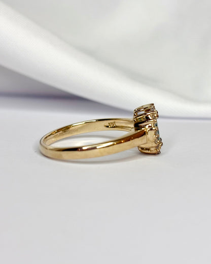 Bague Marguerite Topaze 0.58 carat &amp; Diamants "Mila" - Elliade Paris