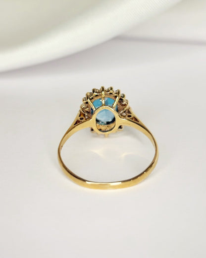 Bague Marguerite Topaze 1.70 carat &amp; Diamants "Livia" - Elliade Paris