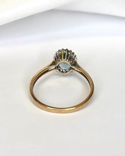 Bague Marguerite Topaze 1.80 carat &amp; Diamants 0.20 carat "Ambrine" - Elliade Paris