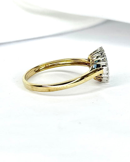 Bague Marguerite Topaze 1.80 carat &amp; Diamants 0.20 carat "Ambrine" - Elliade Paris