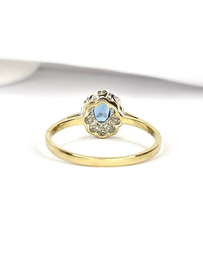 Bague Marguerite Topaze &amp; Diamants "Lina" - Elliade Paris