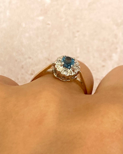 Bague Marguerite Topaze &amp; Diamants "Lina" - Elliade Paris