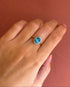 Bague Marguerite Topaze Swiss Blue 1.70 carat & Diamants "Manuela" - Elliade Paris