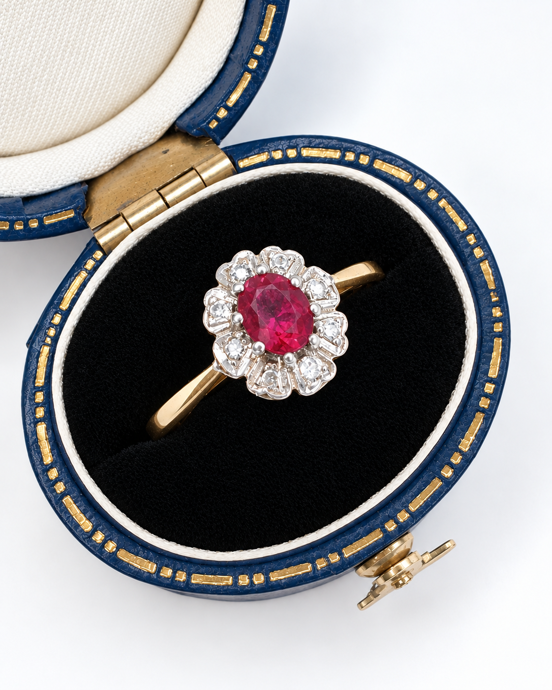 Bague Marguerite Tourmaline 0.40 carat &amp; Diamants "Naya" - Elliade Paris