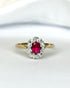 Bague Marguerite Tourmaline 0.40 carat & Diamants "Naya" - Elliade Paris
