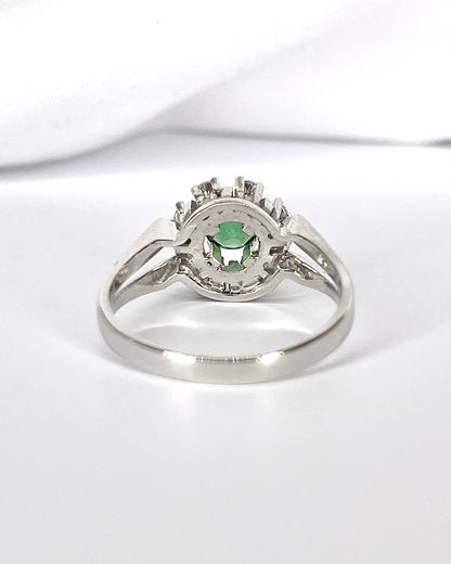 Bague Marguerite Tourmaline 0.60 carat &amp; Diamants 0.32 carat "Solene" - Elliade Paris