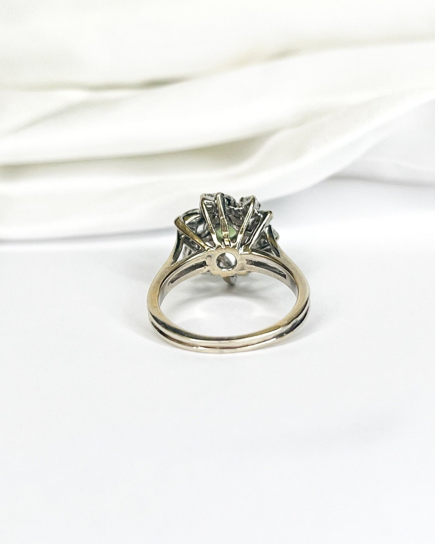 Bague Marguerite Tourmaline 0.91 carat &amp; Diamants 0.66 carat "Joanne" - Elliade Paris