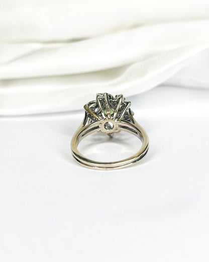 Bague Marguerite Tourmaline 0.91 carat &amp; Diamants 0.66 carat "Joanne" - Elliade Paris