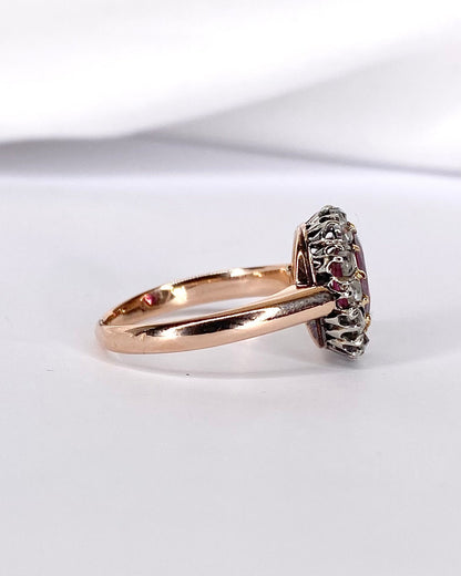 Bague Marguerite Tourmaline 1.02 carat &amp; Diamants 0.20 carat "Félicia" - Elliade Paris