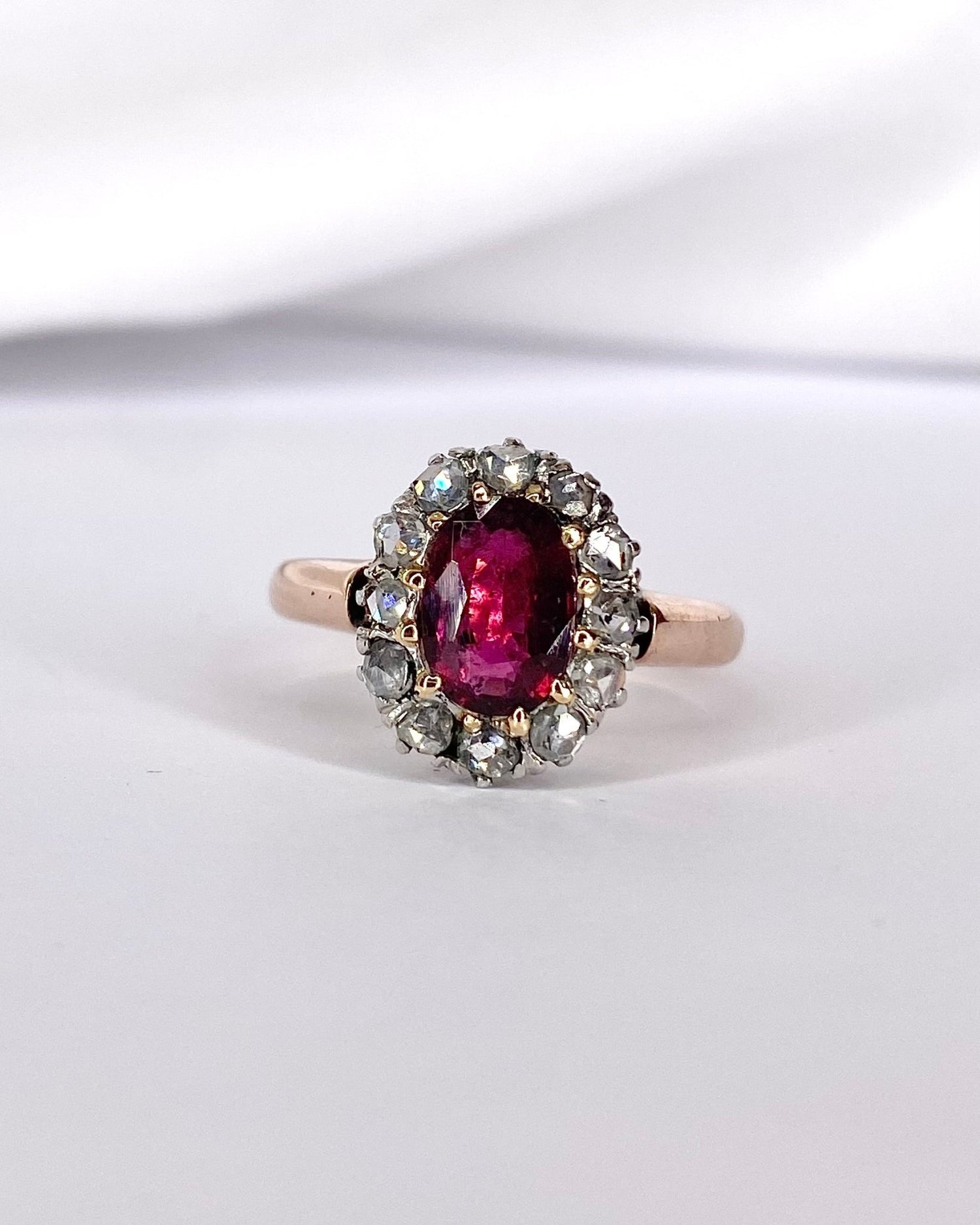 Bague Marguerite Tourmaline 1.02 carat &amp; Diamants 0.20 carat "Félicia" - Elliade Paris