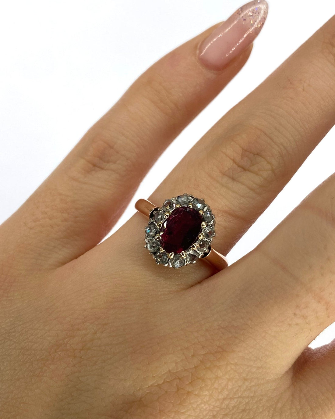 Bague Marguerite Tourmaline 1.02 carat &amp; Diamants 0.20 carat "Félicia" - Elliade Paris