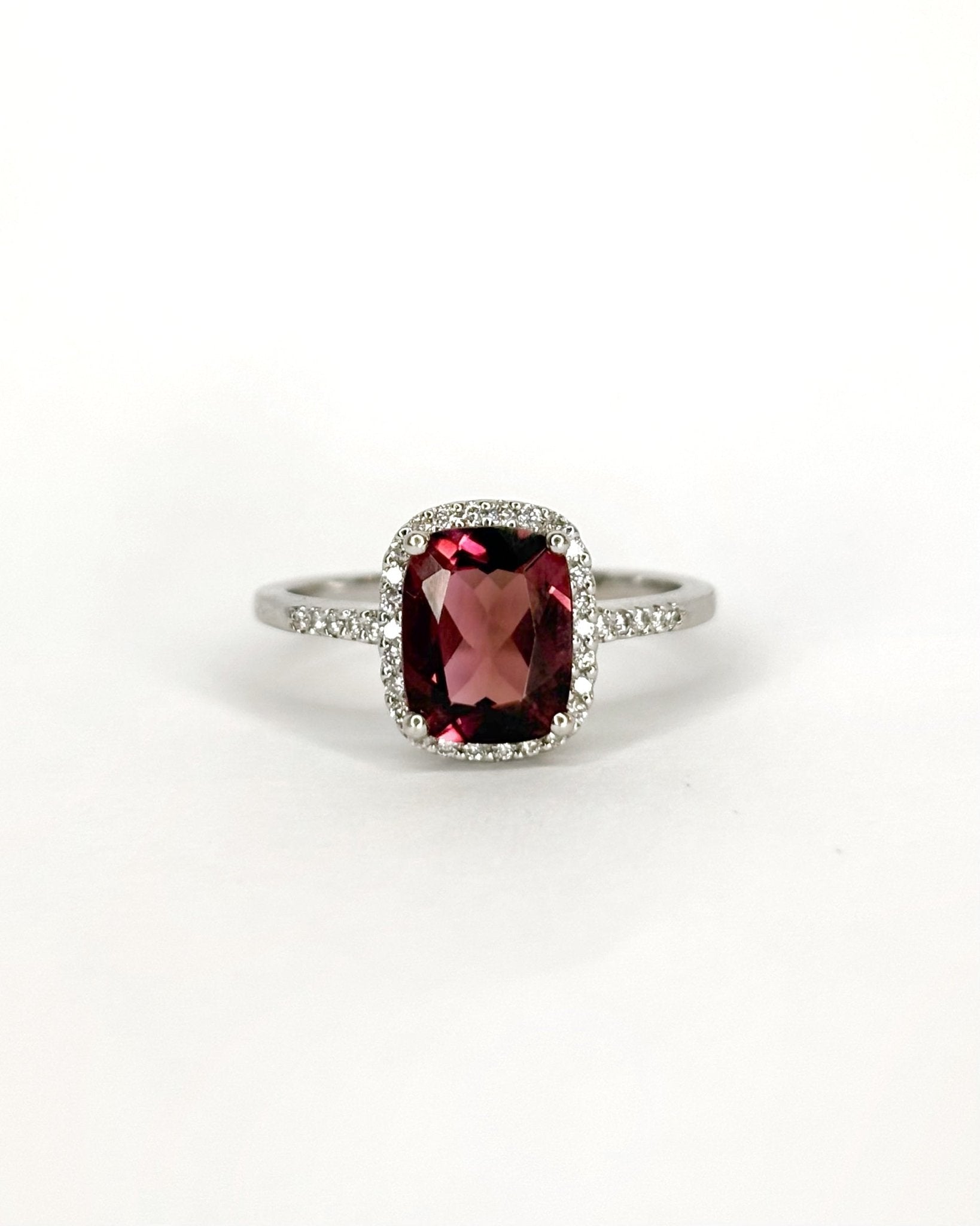 Bague Marguerite Tourmaline 2 carats &amp; 36 Diamants "Éleonore" - Elliade Paris