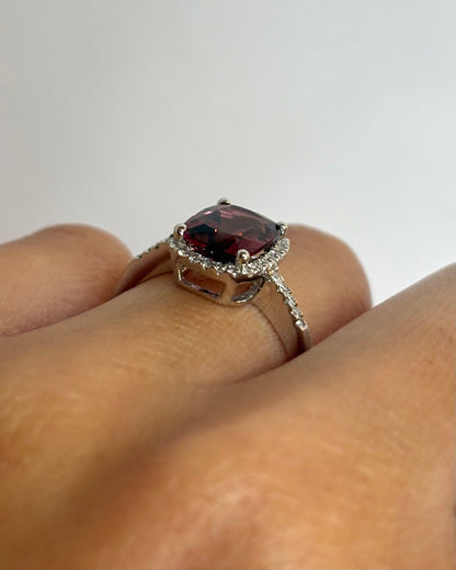 Bague Marguerite Tourmaline 2 carats &amp; 36 Diamants &quot;Éleonore&quot; - Elliade Paris