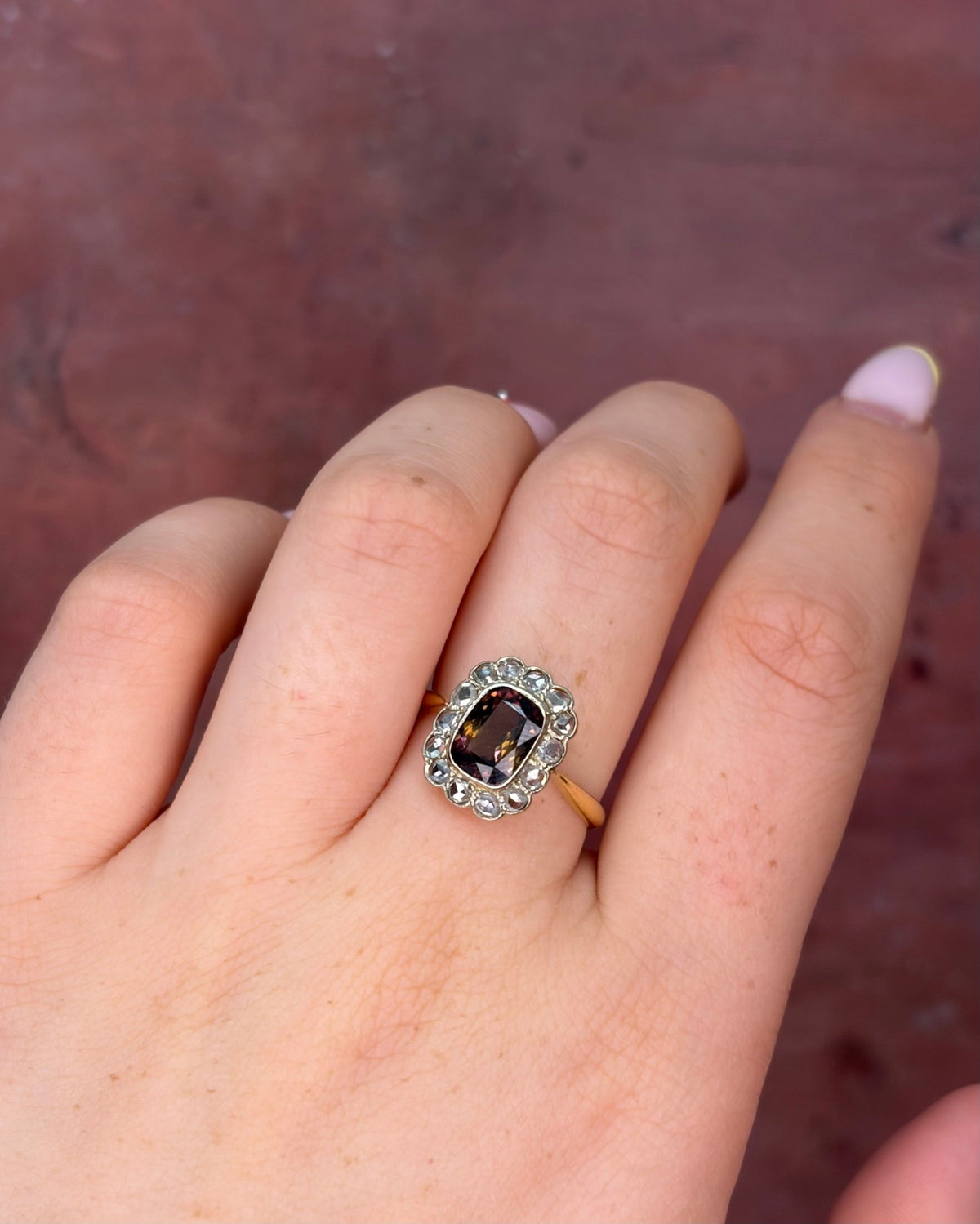 Bague Marguerite Tourmaline 2.21 carats &amp; Diamants 0.28 carat "Maysa" - Elliade Paris