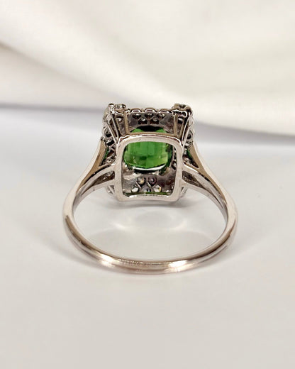 Bague Marguerite Tourmaline 2.22 carats &amp; Diamants 0.60 carat "Reina" - Elliade Paris